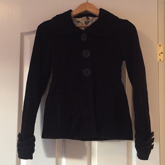 Divided by H&M black corduroy jacket blazer sz 2 - Picture 1 of 8